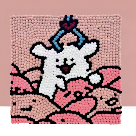 Pompom Ball Mosaic Art